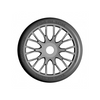 GRP GTK04-XM5 1:8 GT T04 SLICK - XM5 Medium Tires w/ 20 Spoked Silver Wheel (2)