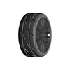 GRP GTX03-XB1 1:8 GT T03 REVO XB1 Ultra Soft Tires w/ 20 Spoked Black Wheel (2)