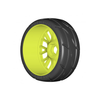 GRP GTY03-XB3 1:8 GT T03 REVO XB3 Soft Tires w/ 20 Spoked Yellow Wheel (2)