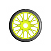 GRP GTY03-XM4 1:8 GT T03 REVO XM4 Soft Medium Tires w/ 20 Spoked Yellow Wheel (2)