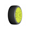 GRP GTY04-XM3 1:8 GT T04 SLICK XM3 Soft Tires w/ 20 Spoked Yellow Wheel (2)