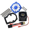 GPM Racing Aluminum 6061-T6 Motor Heatsink w/ Cooling Fan Blue : 1/8 Sledge