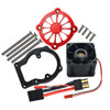 GPM Racing Aluminum 6061-T6 Motor Heatsink w/ Cooling Fan Red : 1/8 Sledge