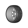 GRP GTK03-XB2 1:8 GT T03 REVO - XB2 Extra Soft Tires w/ 20 Spoked Silver Wheel (2)