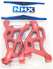 NHX RC Aluminum Front Lower Arms -1/7 Infraction 6S / Limitless / 1/8 Typhon -Red