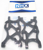 NHX RC Aluminum Rear Lower Arms -1/7 Infraction 6S / Limitless / 1/8 Typhon -Black