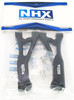 NHX RC Aluminum Front Upper Arms -1/7 Infraction 6S / Limitless / 1/8 Typhon -Black