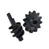 GPM Carbon Steel Overdrive Differential Worm Gear Set 12T Black for SCX24