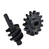 GPM Carbon Steel Overdrive Differential Worm Gear Set 14T Black for SCX24