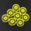 Yeah Racing WL-0167FYW Plastic Narrow Rim Set 8.5mm (Offset 0 +1 +2 +3) Yellow for 1/28 AWD Mini-Z