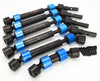 NHX RC Metal Steel Splined F/R & Center Drive Shafts CVD for E-Revo 2.0 -Blue