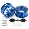 CEN Racing CKD0655 KG1 KD004 CNC Alum Front Dually Blue Wheels (2) w/Cap/Screws