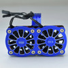 GPM Alum 7075-T6 Motor Heatsink w/ Dual Metal Frame Cooling Fan & Adjustable Mount Green for 1/5 Kraton 8S