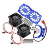 GPM Alum 7075-T6 Motor Heatsink w/ Dual Cooling Fan & Adjustable Mount Blue for 1/5 Kraton 8S