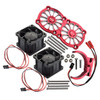 GPM Alum 7075-T6 Motor Heatsink w/ Dual Cooling Fan & Adjustable Mount Red for 1/5 Kraton 8S