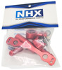 NHX RC Aluminum Steering Bell Crank Set w/ Bearing for 1/8 Kraton Senton Typhon Talion -Red