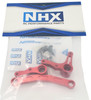 NHX RC Aluminum Steering Bellcrank Set for 1/10 Redcat Blackout XTE / XBE / SC -Red