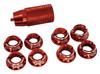 NHX RC Aluminum Transmitter Switch Nuts for Futaba JR/frsky -Red