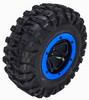 NHX RC P2 2.2" Air Crawler Tires w/ Black Beadlock Wheel / Blue Ring (4) for TRX-4 SCX10