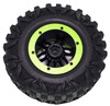 NHX RC P2 2.2" Air Crawler Tires w/ Black Beadlock Wheel / Green Ring (4) for TRX-4 SCX10