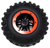 NHX RC P2 2.2" Air Crawler Tires w/ Black Beadlock Wheel / Red Ring (4) for TRX-4 SCX10