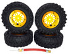 NHX RC P2 2.2" Air Crawler Tires w/ Beadlock Wheel / Yellow Ring (4) for TRX-4 SCX10