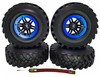 NHX RC P4 2.2" Air Tall Crawler Tires w/ Beadlock Wheel (4) for TRX-4 SCX10	-Black/Blue