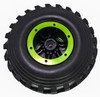 NHX RC P4 2.2" Air Tall Crawler Tires w/ Beadlock Wheel (4) for TRX-4 SCX10	-Black/Green