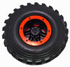 NHX RC P4 2.2" Air Tall Crawler Tires w/ Beadlock Wheel (4) for TRX-4 SCX10	-Black/Red