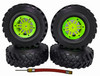 NHX RC P4 2.2" Air Tall Crawler Tires w/ Beadlock Wheel (4) for TRX-4 SCX10	-Green