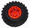 NHX RC P4 2.2" Air Tall Crawler Tires w/ Beadlock Wheel (4) for TRX-4 SCX10	-Red