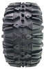 NHX RC P3 2.2" Air Wide Tall Crawler Tires w/ Beadlock Wheel (4) for TRX-4 SCX10	-Black/Silver