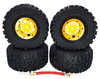 NHX RC P3 2.2" Air Wide Tall Crawler Tires w/ Beadlock Wheel (4) for TRX-4 SCX10	-Yellow