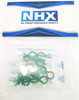NHX RC 1/8 Curved Body Clips -10pc -Green