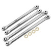 GPM Aluminum 7075-T6 Front & Rear Lower Chassis Links Parts Silver for Axial Capra