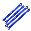 GPM Alum 7075-T6 Front Upper & Rear Upper Links Tie Rods Blue for Axial Capra