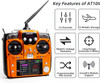 Radiolink AT10II 12 Ch 2.4G RC Transmitter w/ R12DS Receiver Air / Surface Gray