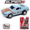Auto World Super III 1970 Ford Boss Mustang Gulf Blue Version A HO Scale Slot Car