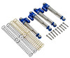 NHX RC 50mm Aluminum V2 Extended Piggyback Shock / Damper Set for SCX24 : Blue