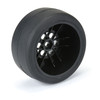 Pro-Line 10218-10 1/16 Reaction Rear Tires MTD 8mm Black/Silver Wheels (2) Losi Mini Drag