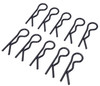 NHX RC Body Clips for 1/8 1/6 SCX6 Scale 10pc -Black