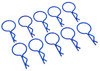 NHX RC Body Clips for 1/10 / 1/8 Scale  10pc -Blue