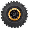 NHX RC P5 2.2" Air Wide Crawler Tires w/ Beadlock Wheel (4) for TRX-4 SCX10 -Black/Yellow