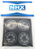 NHX RC 1.0" Alum 8 Hole Beadlock Crawler Wheels Rims Black 4pcs: Axial SCX24