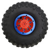 NHX RC P3 1.9" Air Crawler Soft Tires w/ Beadlock Wheel (4) for TRX-4 SCX10 -Red/Blue