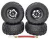 NHX RC P1 2.2" Air Crawler Tires w/ Beadlock Wheel (4) for TRX-4 SCX10 -Black