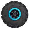 NHX RC P6 2.2" Air Crawler Tires w/ Beadlock Wheel (4) for TRX-4 SCX10 -Black/SkyBlue