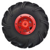 NHX RC P6 2.2" Air Crawler Tires w/ Beadlock Wheel (4) for TRX-4 SCX10 -Red