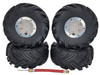 NHX RC P6 2.2" Air Crawler Tires w/ Beadlock Wheel (4) for TRX-4 SCX10 -White