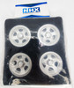 NHX RC 1.9" Fan Hole Aluminum Beadlock Crawler Wheels Rims  (4) -Silver